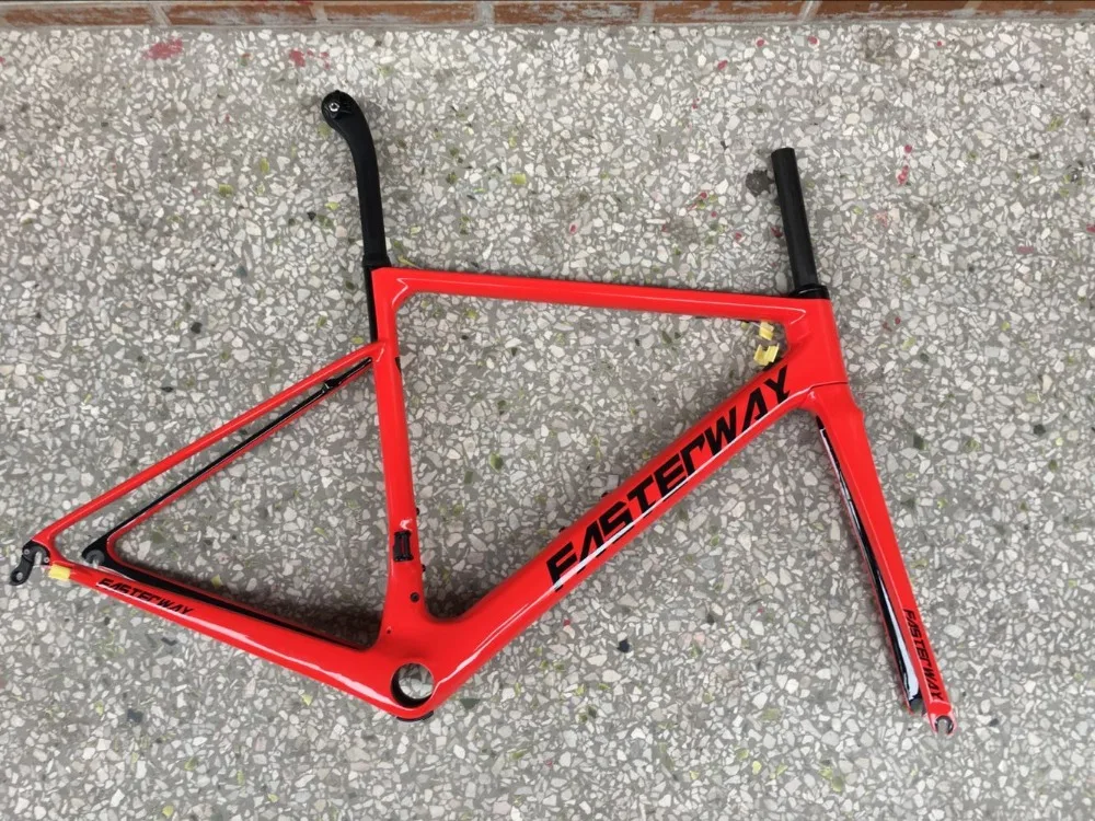 Cheap 2019 design super light FASTERWAY classic carbon road frameset D Brake carbon bike frame:Frameset+Seatpost+Fork+Clamp+Headset 12