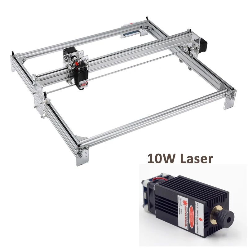 65*50 см мини лазерная машинка для гравировки по дереву лазерный резчик для гравирования 1 Вт 2,5 5,5 W 7 W 10 W 15 W для дерева, металла гравировальный станок - Цвет: With 10W Fixed Focus