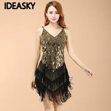 Платья для бальных танцев, танго, сальсы, латинских танцев, платье для женщин, черное, для взрослых, для соревнований, распродажа, костюм, бахрома, красные блестки, ча-ча