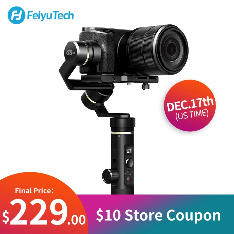 Beste FeiyuTech G6 Plus 3 Axis Handheld Gimbal Stabilizer voor Mirrorless Camera Pocket Camera GoPro Smartphone Payload 800g Feiyu g6P