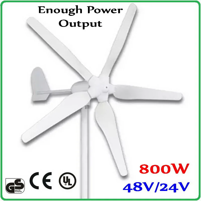 800W 48V или 24V ветряной генератор с 1700 мм ротора Диаметр достаточно выходная мощность генератора ветра макс 1000W