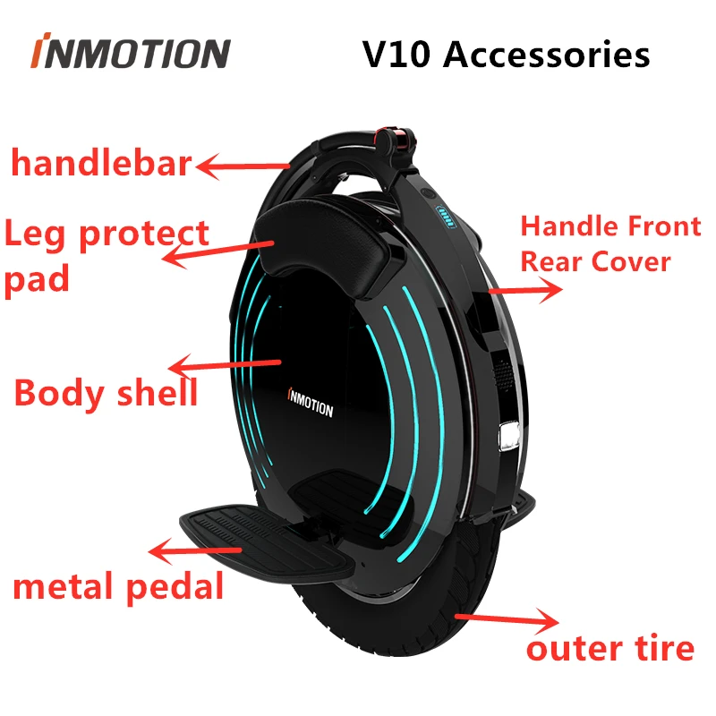 

Original INMOTION V10 V10F Self Banlance Scooter Inner Outer Tire Handle Bar Body Shell Pedal Protect Cover Charger Accessories