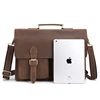 Retro Briefcase Men's Bag Crazy Horse Leather Multi-Pocket 15.6 Inch Cowhide Handbag Crossbody Shouler Laptop Men sacoche homme ► Photo 2/6