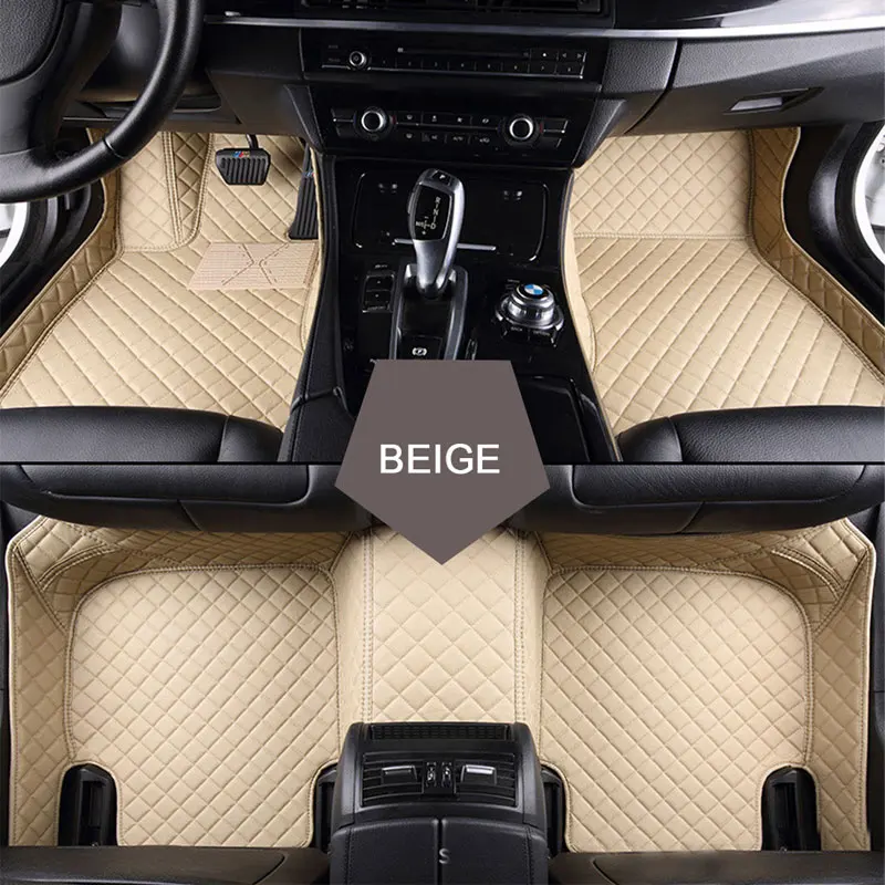 

Custom Case Car floor mats for Toyota Avalon Camry Corolla RAV4 Mark X Crown Verso Cruiser Prado car-styling Anti-slip leather