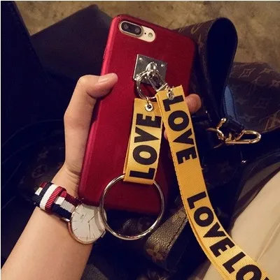 

For iPhone 7 8 plus 6S 6 plus 5 5S SE Phone Cases Hard PC Back Phone Case Protective Cover New Luxury 3D Hand rope Case