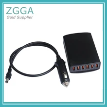 Несколько 50 Вт DC 5 В 2A 6 Порты автомобильное Micro USB Зарядное устройство с дополнительной автомобильного прикуривателя кабель для планшеты