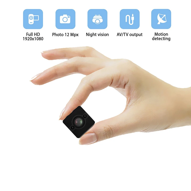 

HD 1080P Mini Camera Covert Body Cam with Night Vision Motion Detection Small Security Waterproof camera Support Hidden TF card