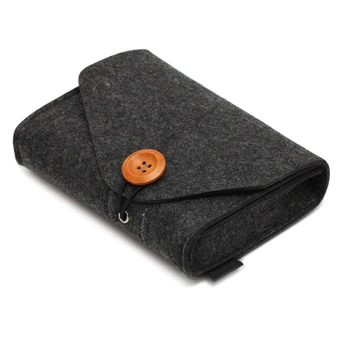 

2018 Fashion Power Bank Storage Bag 2 Color Mini Felt Adapter Pouch For Data Cable Mouse Travel Electronic Gadgets Organizer