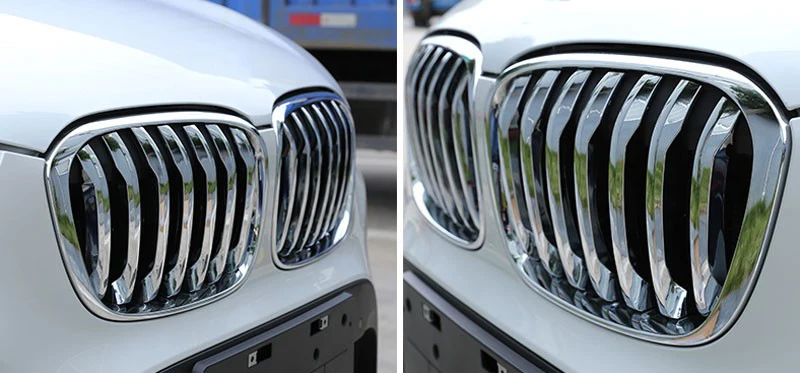 14 шт. передняя решетка Обложка украшения отделка для BMW X1 F48 ABS аксессуары из хрома стайлинга автомобилей Новые поступления