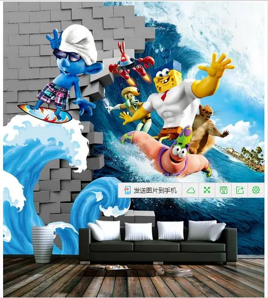Popular Spongebob Wall Murals-Buy Cheap Spongebob Wall
