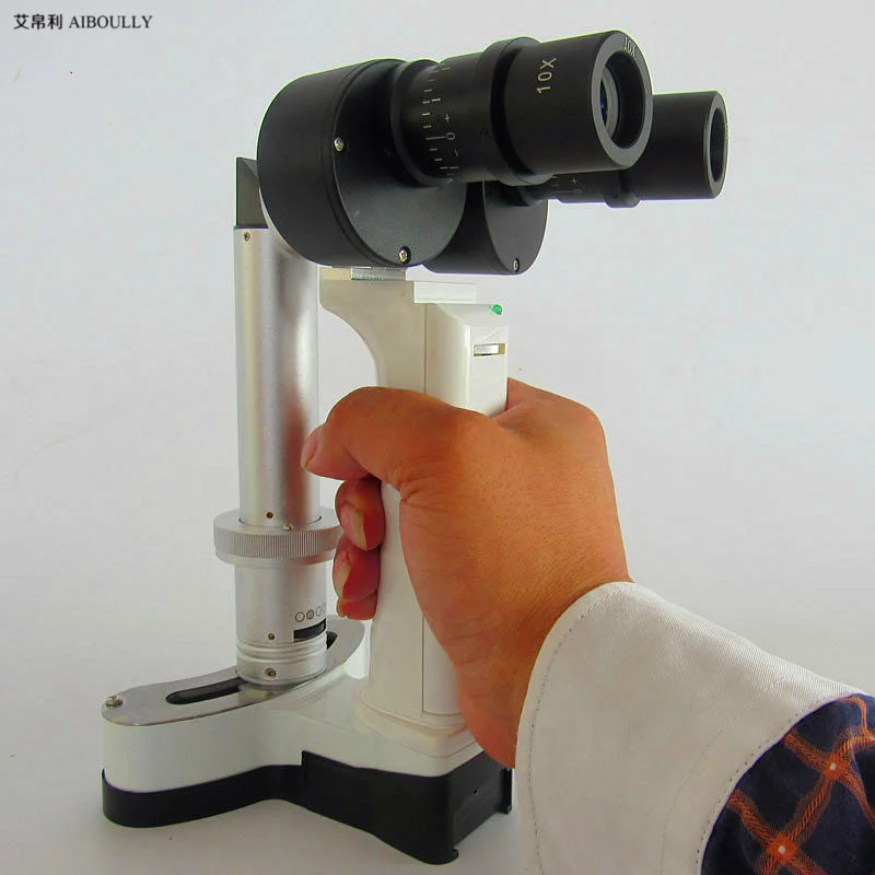 10X/16X Handle Slit Lamp Microscope Portable Special Eye Microscope Pet