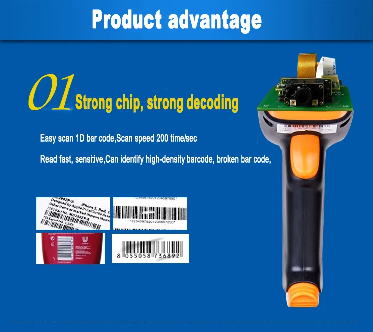 Leitor de Código de Barras Scanner de Código de Barras sem Fio Scanner a Laser com Receptor Usb para Windows Alta Qualidade Barcode - Mac Nt-s2 1d 2.4g 10 Alta qualidade Leitor de Código de barras