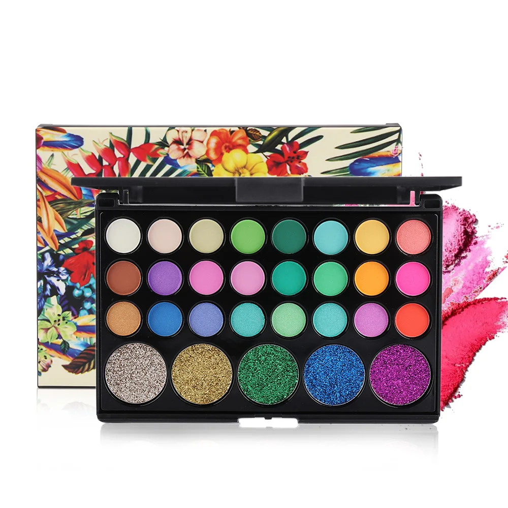 1 Set Professional Shimmer Eye Shadow Set Earth Color Shimmer Glitter Eye Shadow Powder