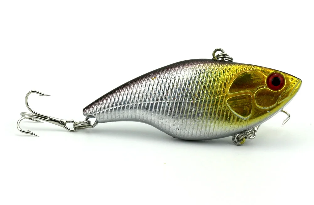 

4pcs Plastic VIB Fishing Sinking Lures 14.6g 7.5cm Vibration Vibe Rattle Hooks Crankbaits 4 Colors Fishing Tackle (VI004)