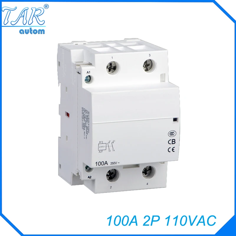 

2NO WCT-100A 2P modular charging pile with household AC contactor guide rail installation 110V