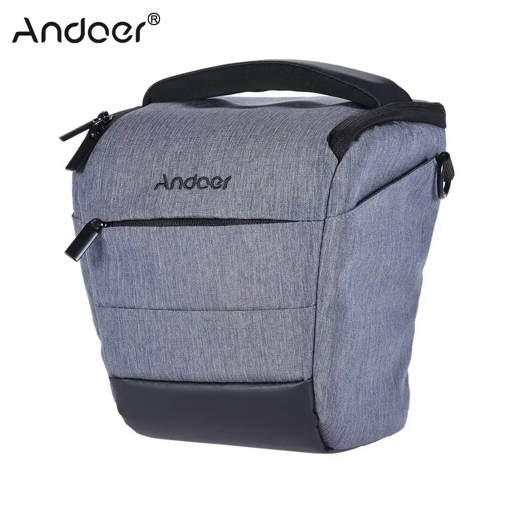 Andoer Portable DSLR Camera Video Bag Shoulder Bag Polyester Camera Case for Canon Nikon Sony Camera Lens and Small Accessories