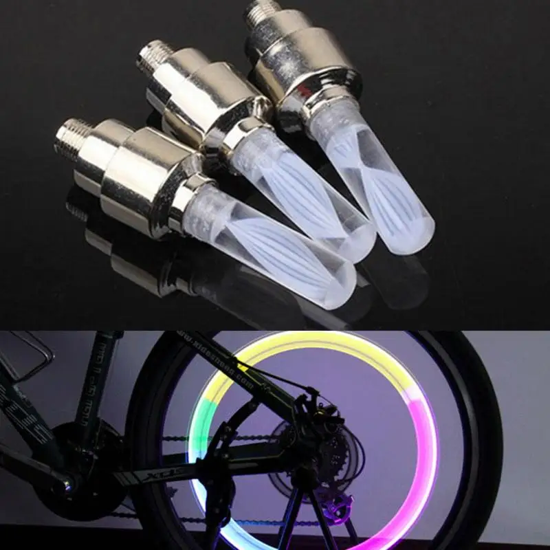 Для велосипела шин мигающий Кепки Fireflys светодиодный вспышка освещение ночной езды на велосипеде для колес Кепки s шины для езды на велосипеде украшение освещение