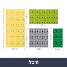 Placas de base laterais dobro para tijolos grandes grande bloco de construção de partículas placa mãe dupla-face compatível com bloco de duplos para o miúdo