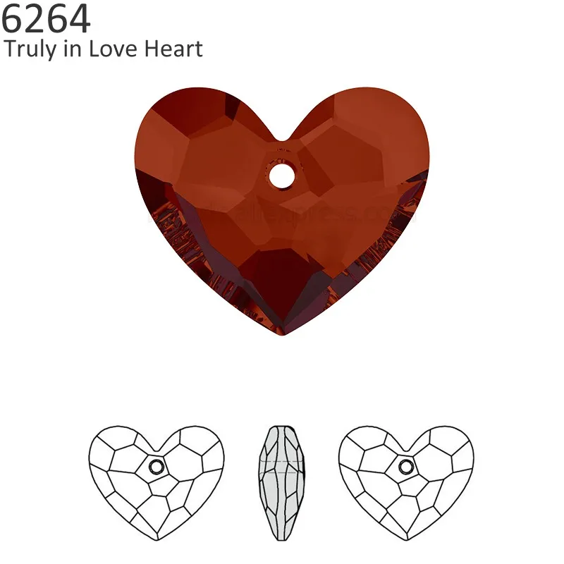 

(1 piece) 100% ORIGINAL Crystal from Swarovski 6264 Truly in Love Heart pendant loose rhinestone charms for DIY jewelry making