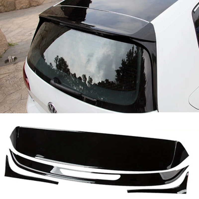 MONTFORD для Volkswagen Golf 7 MK7 автомобиля ABS Пластик черно-белый цвет задний багажник спойлер антикрыло на крышу 4 шт./компл