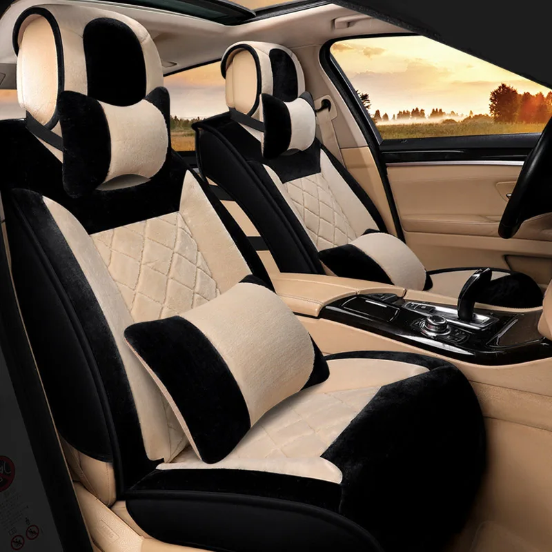 Winter Plush Car Seat Cover Cushion For Renault Scenic Fluence Latitud Koleos Laguna Megane cc Talisman pad | Автомобили и