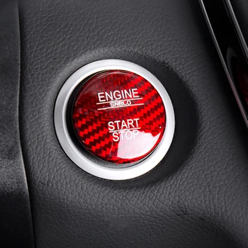 

For Mercedes Benz C Class W205 C180 C200 C250 C300 C400 C63 S Carbon Fiber Start Stop Engine Button Key Trim Sticker Cover