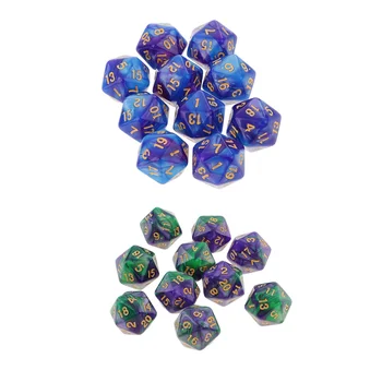 

20Pcs D20 Polyhedral Dice Acrylic For Dungeons and Dragons Table Board Games Toy Gift