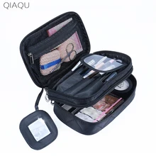 QIAQU High Capacity Cosmetic Bag Makeup Bag Women Travel Organizer Professional Storage Brush Necessaries Make Up Case Beauty