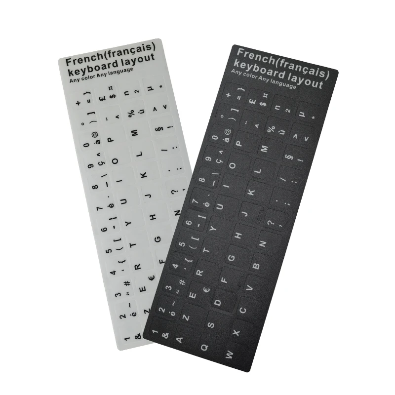 

High Quality! French keypad label sticker, Eco-environment Plastic French keyboard stickers for Laptop/computer