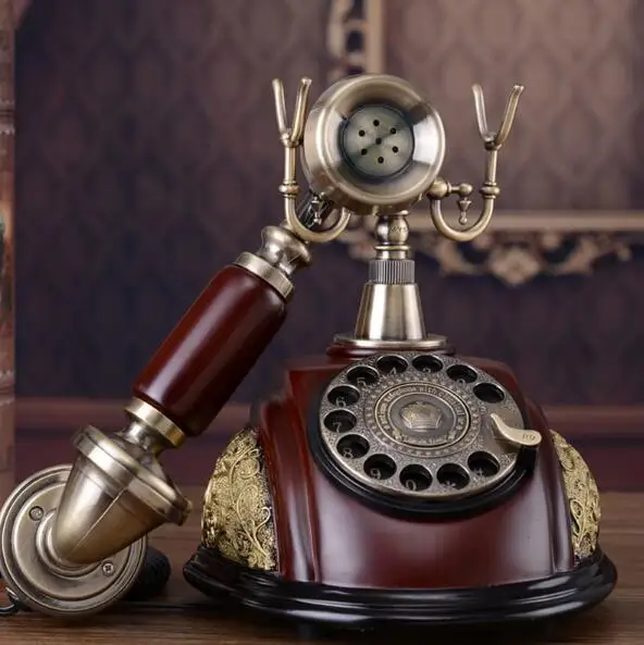 Европейский античный телефонный набор классический поворотный циферблат смоляной классический телефон