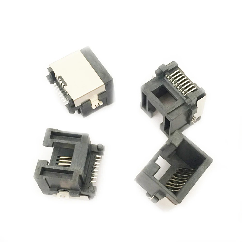RJ45 один сетевой порт 100 шт. MI45 SMT Раковина H = 5 мм пластиковое отверстие высота 11 6 SMD