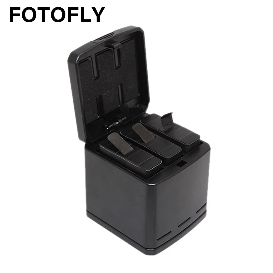 

TOFOFLY Hero5/6/7 Battery 3-Port Charging Case+USB To Type-C Cable Charger For GoPro Hero 5 6 7 Black Camera Batteries Accessory