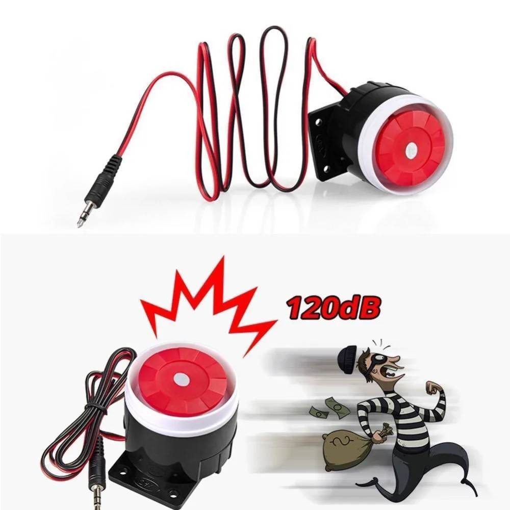 Loud Indoor Siren 120dB Alarm Horn Wired Durable Alarm For Home