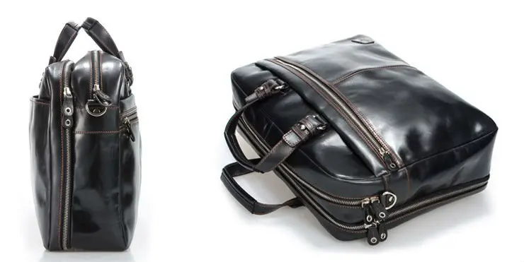 Роскошный мужской кожаный портфель, мужская деловая сумка, мужской портфель из натуральной кожи, 15 дюймов, сумка для ноутбука, сумка для офиса, Черная