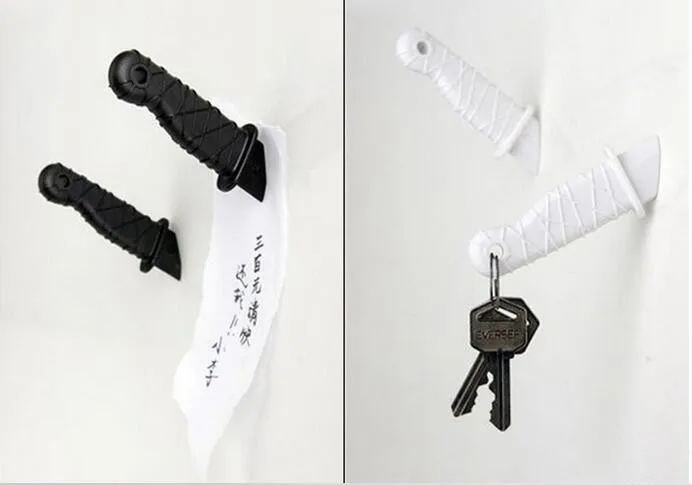 2 шт., креативный городской магнит на холодильник, нож ниндзя, меч самурая, ручка кинжала, магнит на холодильник, забавные декоративные ножи ниндзя