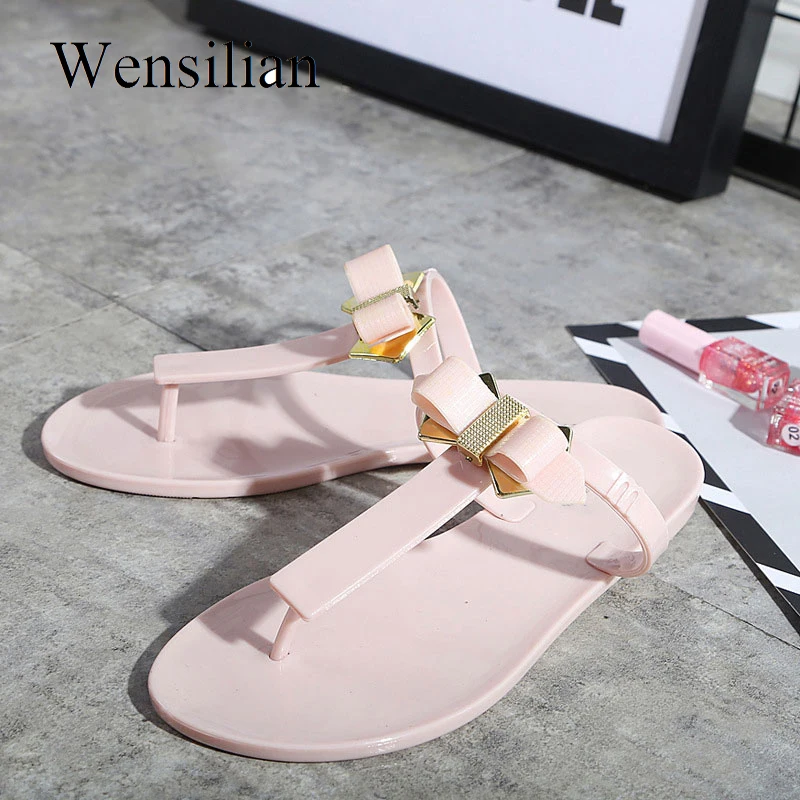 

Women Flip Flops Slippers Butterfly Knot Summer Ladies Slides bow Sandals jelly Shoes Fringe Casual Shoes Zapatillas Mujer