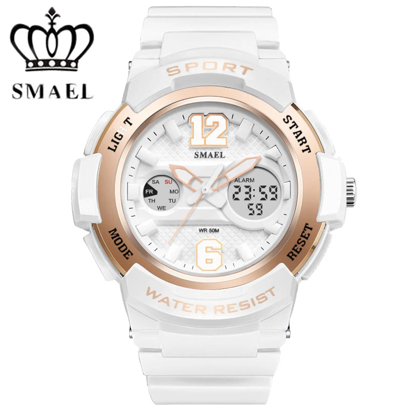 

SMAEL Design Frau Und Madchen Quartz uhr Uhr Sport Women Frauen Uhren Stahl Analog Quartz-Armbanduhr Uhren Montre Watch SM38