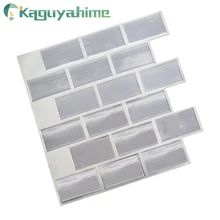 Kaguyahime 3D DIY водонепроницаемые наклейки на стену обои Кирпичная керамическая плитка декор наклейка для гостиной самоклеющиеся мозаичные плитки