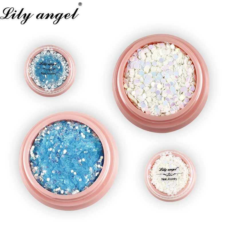 LiLy Angel, оболочка для ногтей, порошок, акриловый, дробленый корпус, порошок, блестящий хлопья, УФ гель, Типсы, украшения для маникюра, инструмент