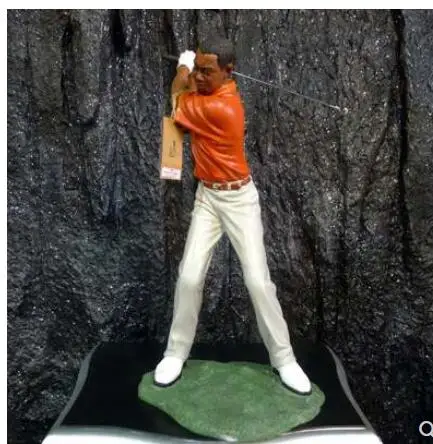 

Golf figure Tiger Woods handicraft home sports people playing golf Golfing lady business gift figures home resin crafts articles