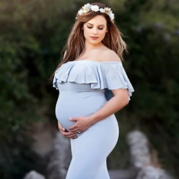 

Hot Sale Pregnancy Woman Dress 2018 Maternity Dress Maternity Photography Props Sexy Maxi Dress maternity pregnancy clothes