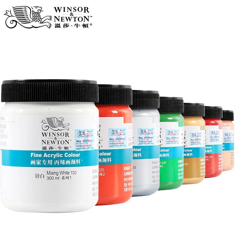 Профессиональный Winsor Newton 300 акриловые краски, мл набор цветов художественная краска для ткани одежда дерево рисунок для художника товары для рукоделия