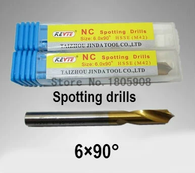 

Free shipping 2PCS M6.0 containing cobalt 90 degree chamfer drill positioning centre bit