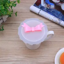 

Silicone Transparent Bowknot Cup Lid Cover Tea Coffee Anti-Dust Sealing Cap Kitchen Tool Kitchen Accessories Cup Lids