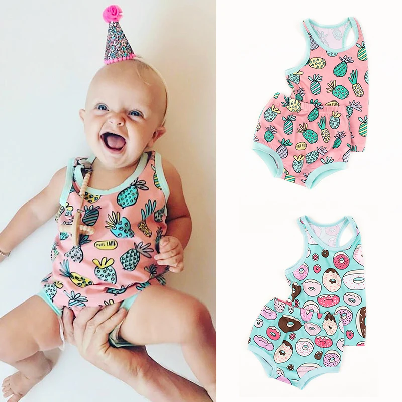 

TinyPeople new baby girl summer clothes tiny cotton baby girl outfit set newborn baby boy clothes cute infant dress kids gift