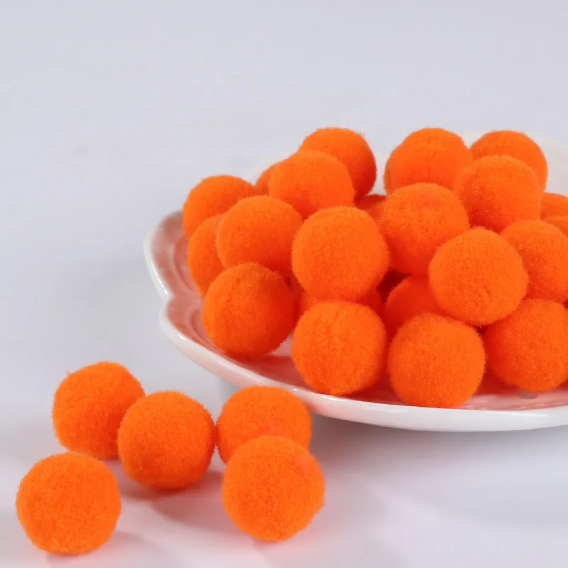 Issequins 20 мм помпон мягкий Круглый Помпон меховой шар для детских поделок сделай сам ручная работа фестиваль швейная одежда украшение для дома - Цвет: 40 Orange