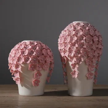 

1 PC Ceramic Flower Vase Modern Simplicity Plant Insert Living Room Home Decorative Creative