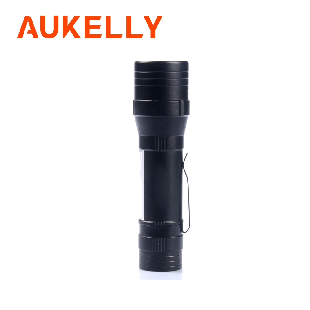 Aukely портативный светодиодный фонарик COB тактический фонарь использовать аккумулятор 14500/AA 4 режима фокусировки фонарик водонепроницаемый