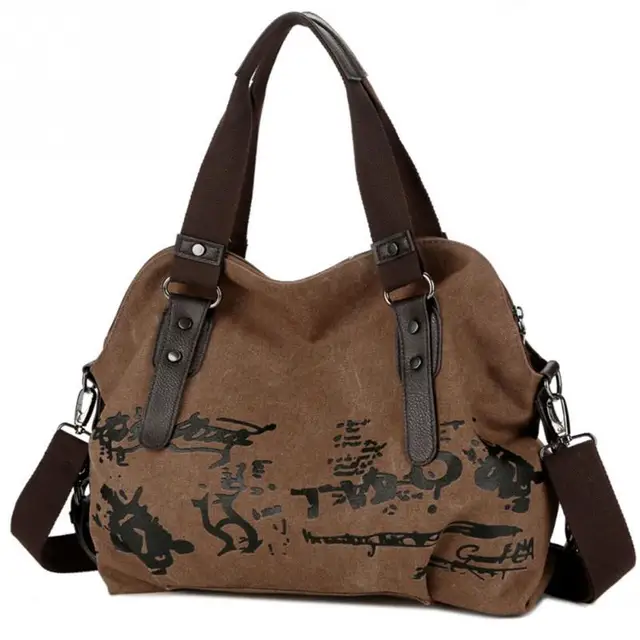 Women Shoulder Bag Washable Handbag Soft Reusable Cross Body Canvas Bag Durablein TopHandle