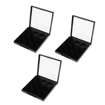

Kesoto 3x 9 Slots Empty Makeup Palette Eyeshadow Blush Lip Gloss DIY Case w/ Mirror